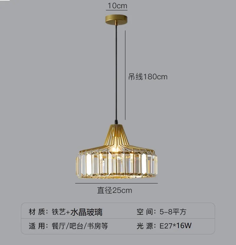 DecorBites™ Modern Black Crystal LED Pendant Chandelier