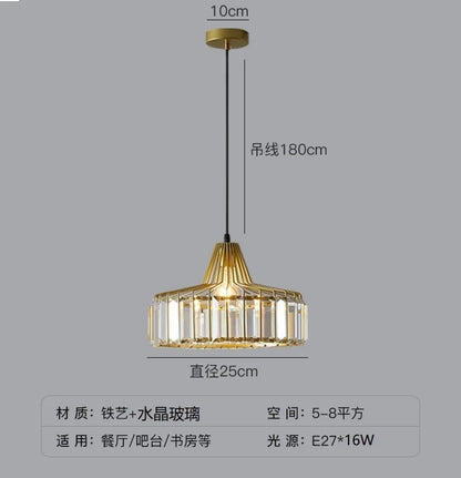 DecorBites™ Modern Black Crystal LED Pendant Chandelier