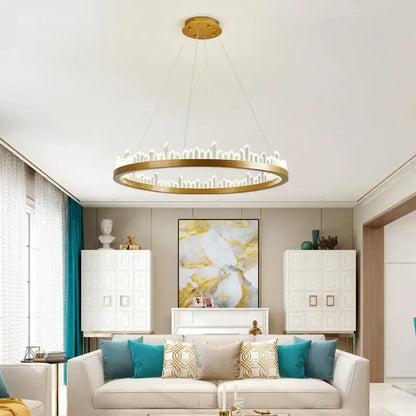 Modern black crystal led pendant light dining room chandelier