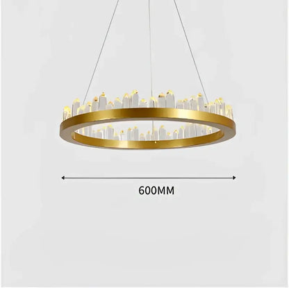 Modern black crystal led pendant light dining room chandelier