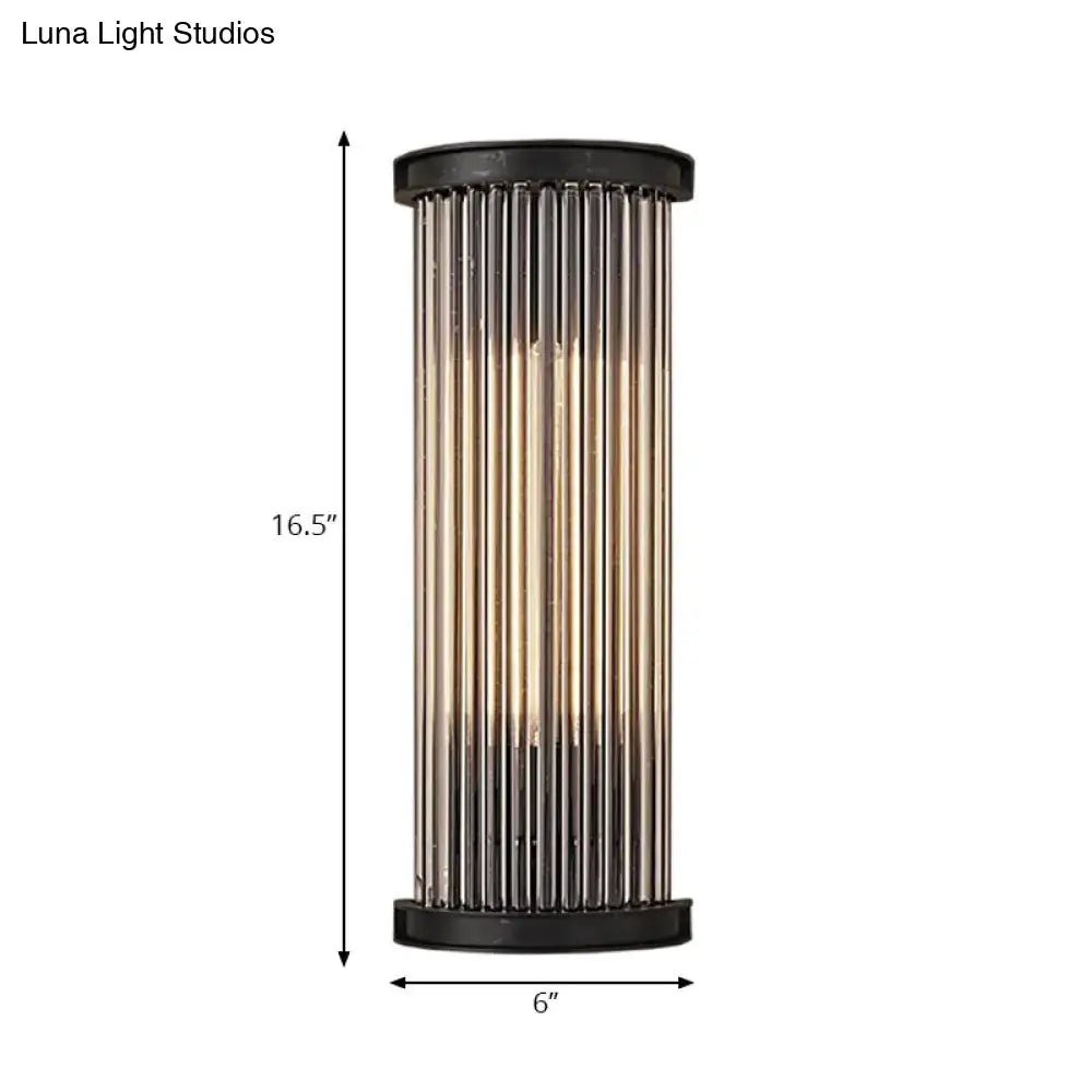 Modern black crystal rod wall lamp for living room 110v 240v
