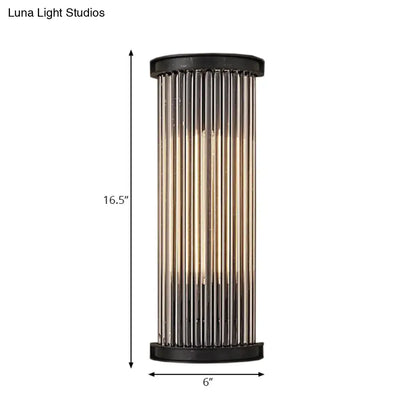 Modern black crystal rod wall lamp for living room 110v 240v