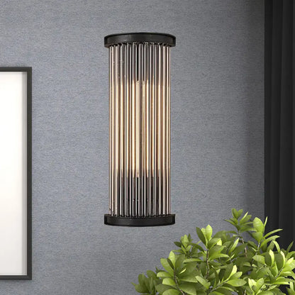 Modern black crystal rod wall lamp for living room 110v 240v