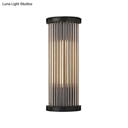 Modern black crystal rod wall lamp for living room 110v 240v