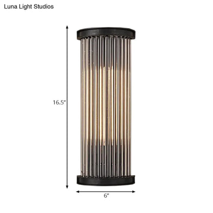 DecorBites™ Modern Black Crystal Wall Sconce 1-Light for Stylish Living Room
