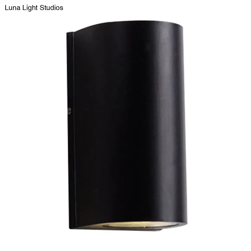 Modern black cube led wall sconce porch light 110v-120v