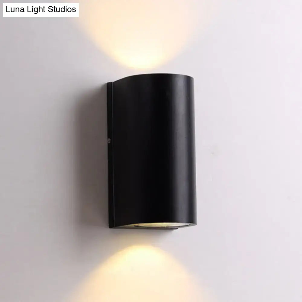 Modern black cube led wall sconce porch light 110v-120v