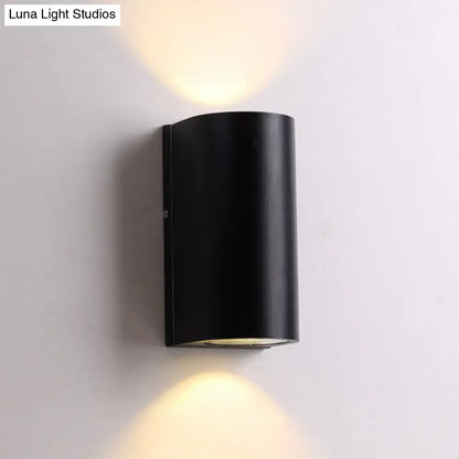 Modern black cube led wall sconce porch light 110v-120v
