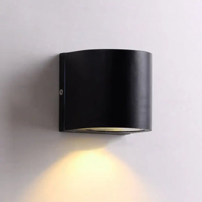 Modern black cube led wall sconce porch light 110v-120v