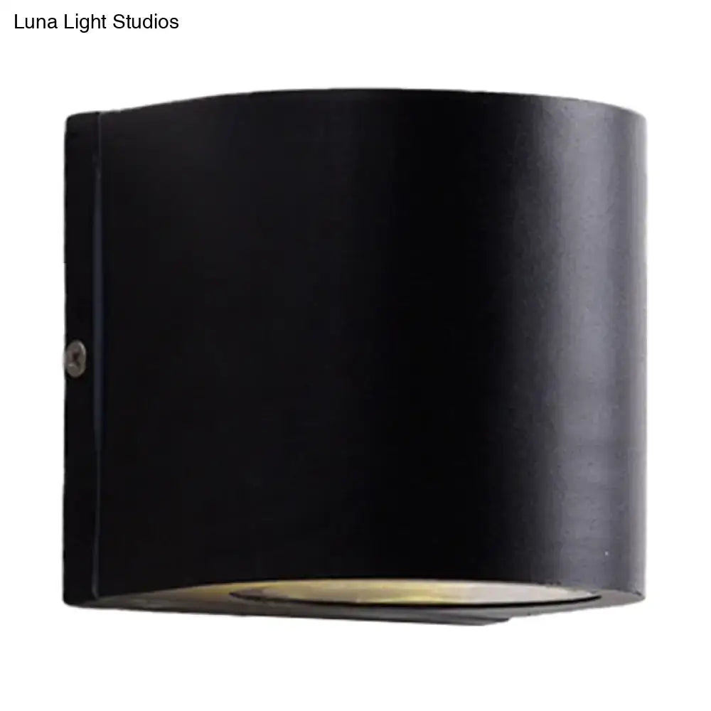 Modern black cube led wall sconce porch light 110v-120v