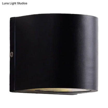 Modern black cube led wall sconce porch light 110v-120v