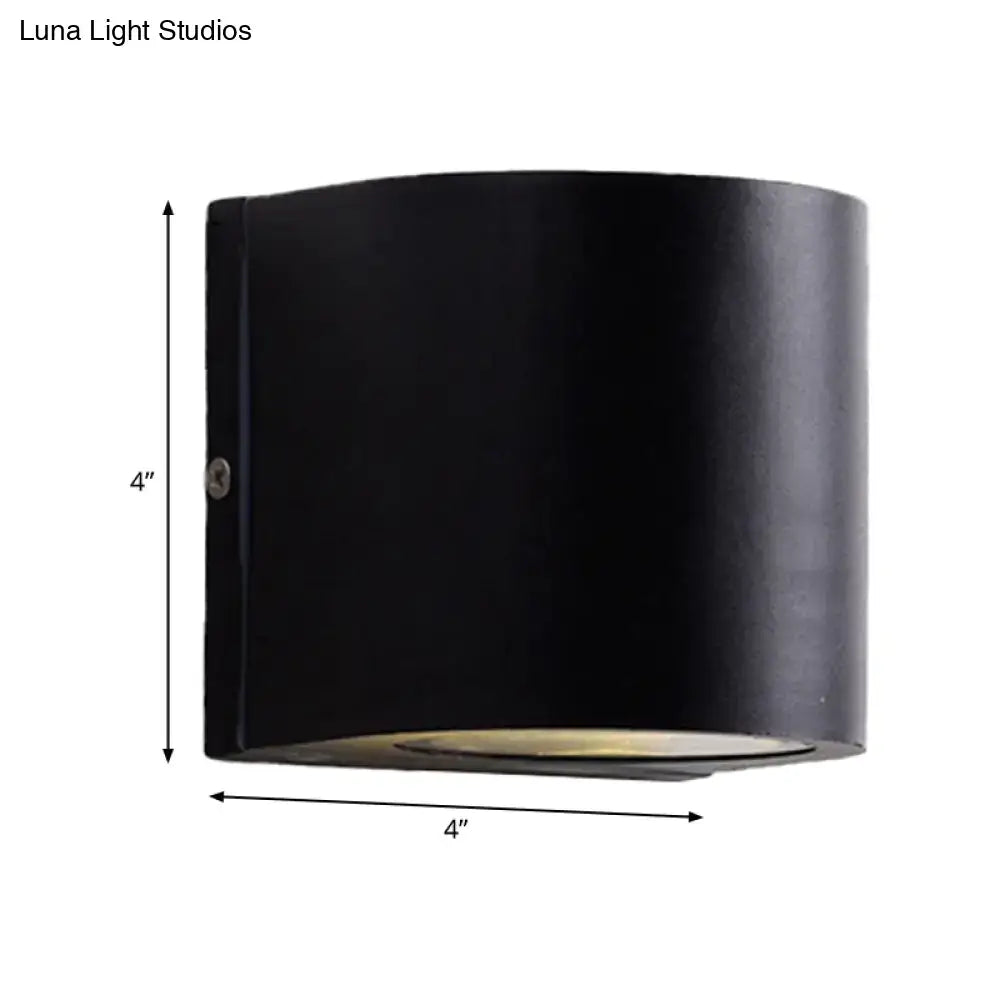 Modern black cube led wall sconce porch light 110v-120v