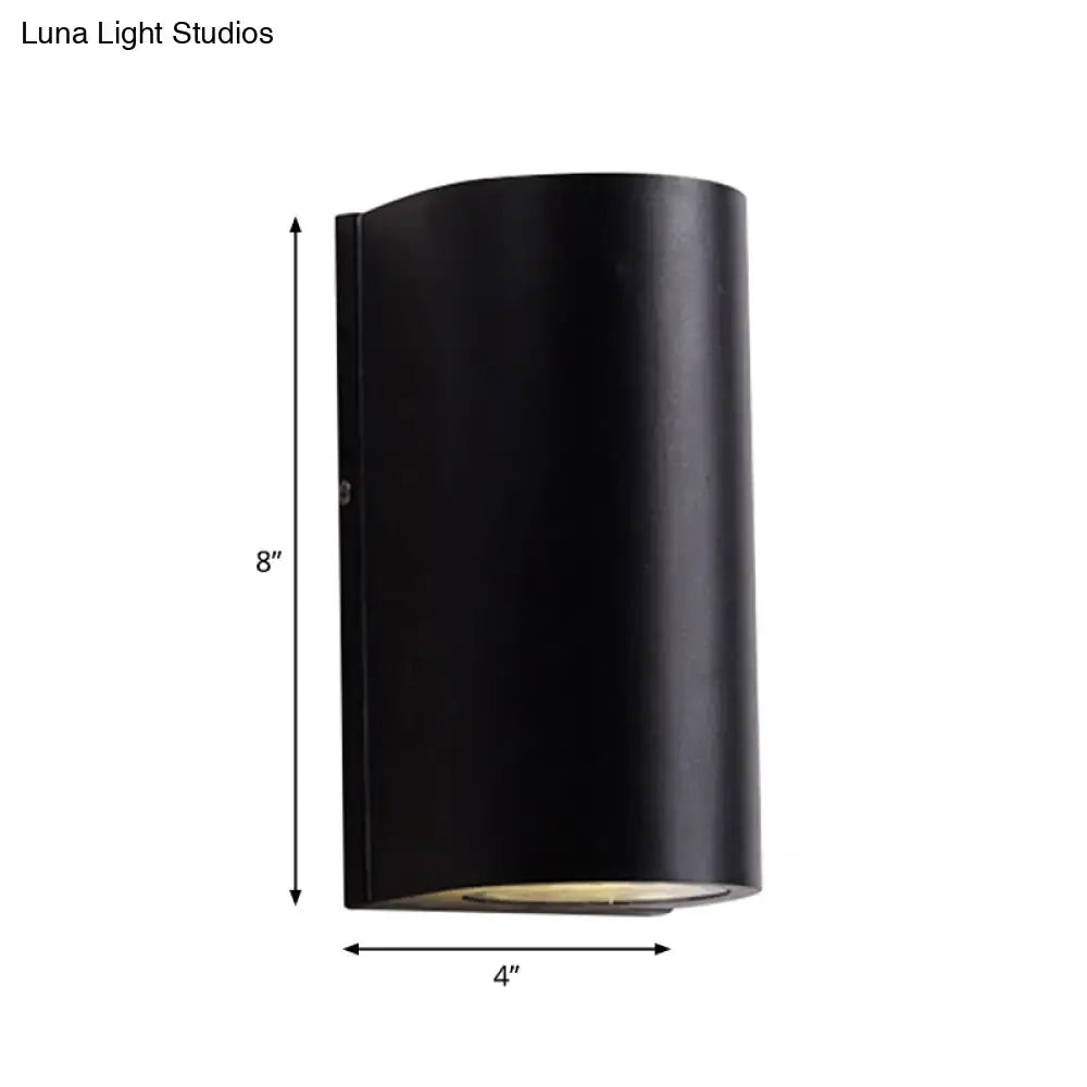 Modern black cube led wall sconce porch light 110v-120v