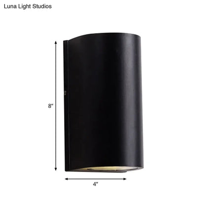 Modern black cube led wall sconce porch light 110v-120v
