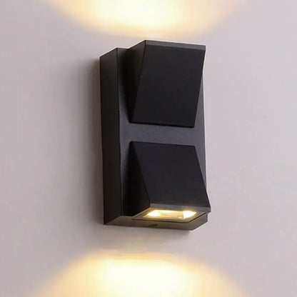 Modern black cube led wall sconce porch light 110v-120v