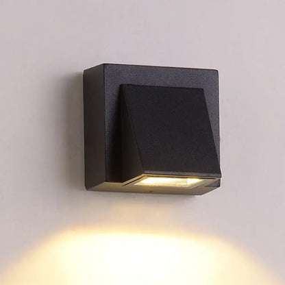 Modern black cube led wall sconce porch light 110v-120v
