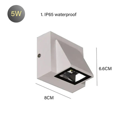 Modern black cube motion sensor led wall lamp outdoor sconce
