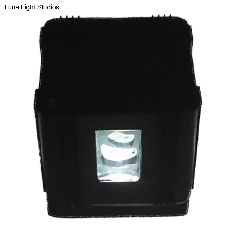 Modern black cubic led wall lamp bedroom projector light