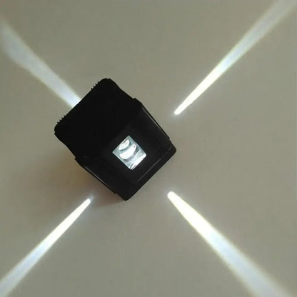 Modern black cubic led wall lamp bedroom projector light