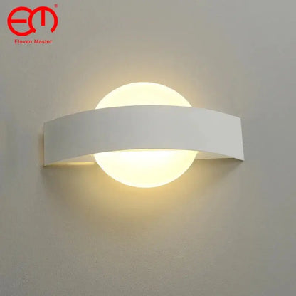 Modern black curved led wall light kitchen and dining fixture