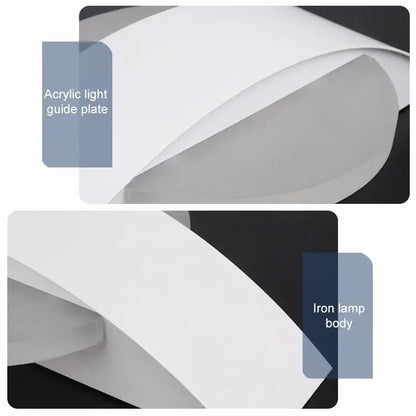 Modern black curved led wall light kitchen and dining fixture