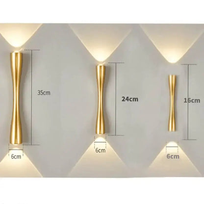 Modern black curved wall sconce outdoor waterproof porch light