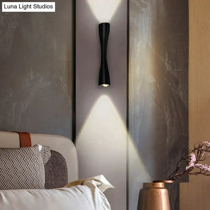 Modern black curved wall sconce outdoor waterproof porch light