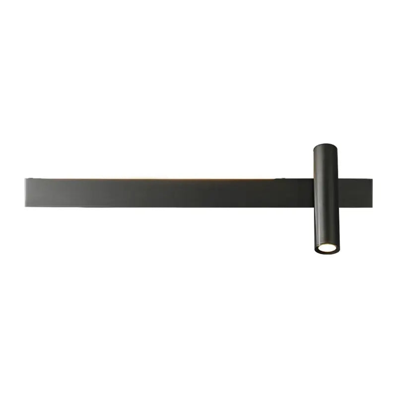 Modern black cylindrical wall light bedroom reading lamp