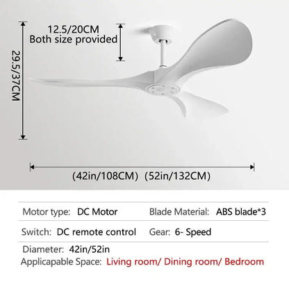 Modern black & dark brown ceiling fan with remote control bedroom
