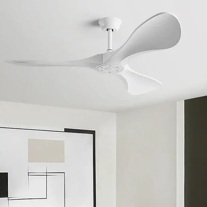 Modern black & dark brown ceiling fan with remote control bedroom
