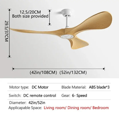 Modern black & dark brown ceiling fan with remote control bedroom