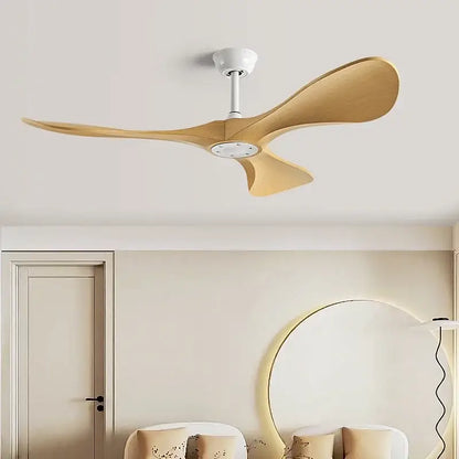 Modern black & dark brown ceiling fan with remote control bedroom