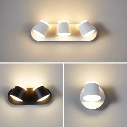 Modern black adjustable led wall lamp bedroom sconce