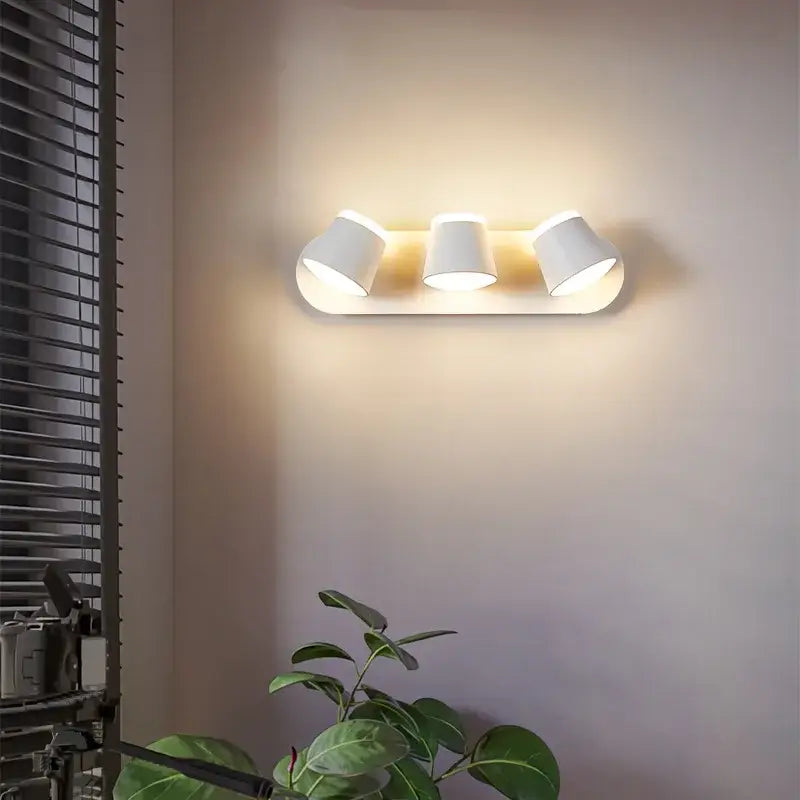 Modern black adjustable led wall lamp bedroom sconce