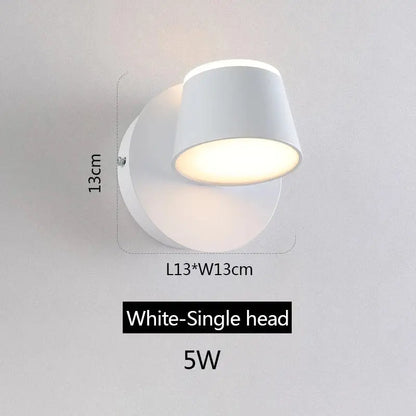 Modern black adjustable led wall lamp bedroom sconce