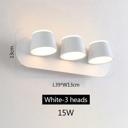 Modern black adjustable led wall lamp bedroom sconce