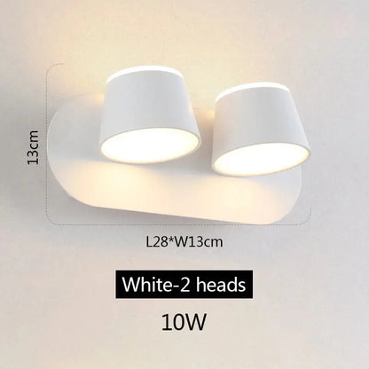 Modern black adjustable led wall lamp bedroom sconce