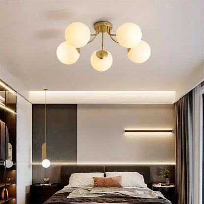 Modern black bubble glass led ceiling light living room