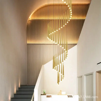 Modern black conical chandelier stair lamp kitchen lighting
