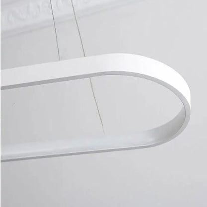 Modern black designer oval pendant lamp for dining room