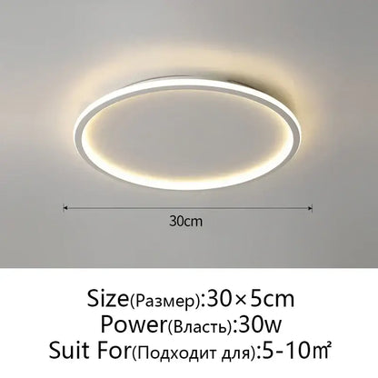 Modern black dimmable led ceiling light living room