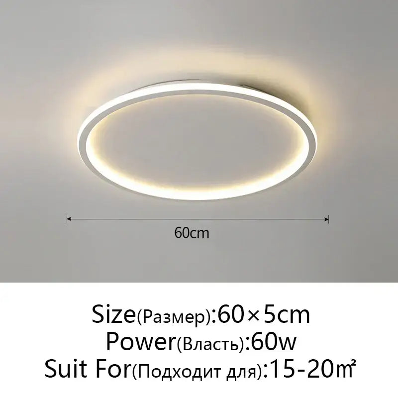 Modern black dimmable led ceiling light living room