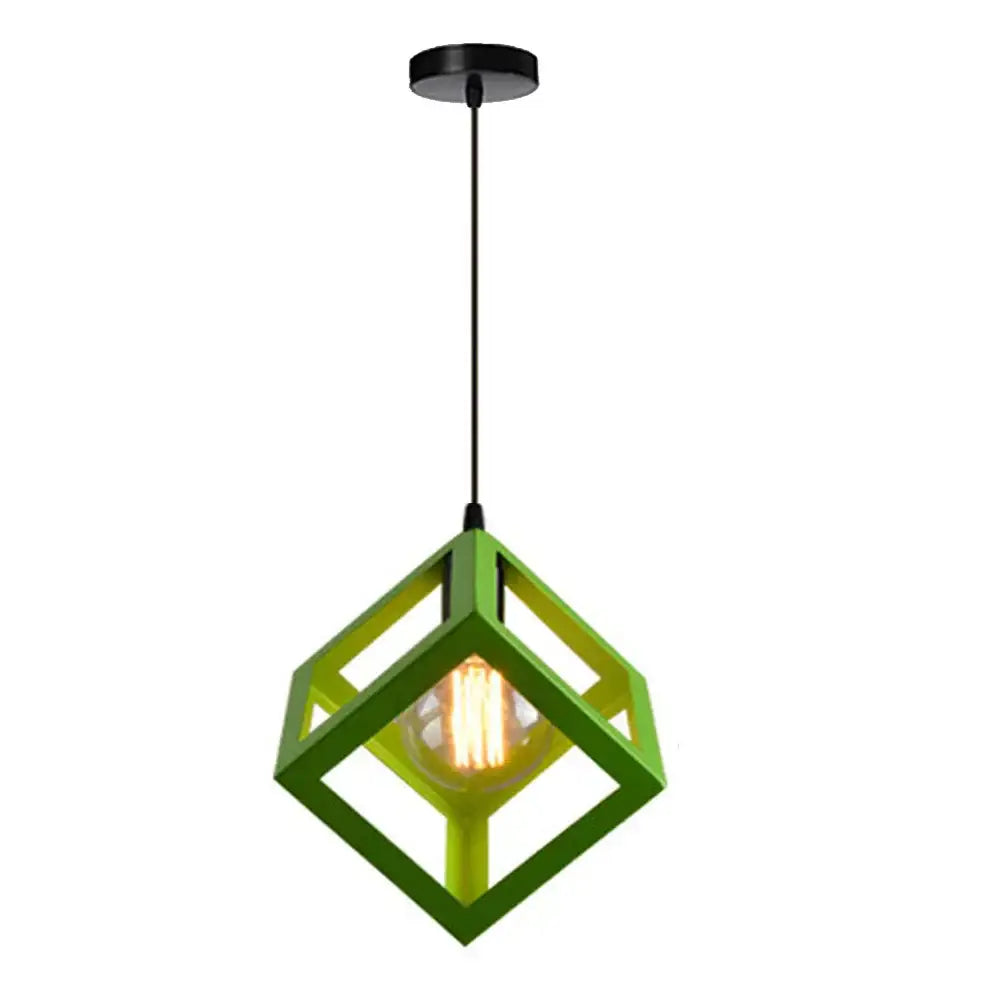 Modern black decorbites geometric led cube pendant kitchen light