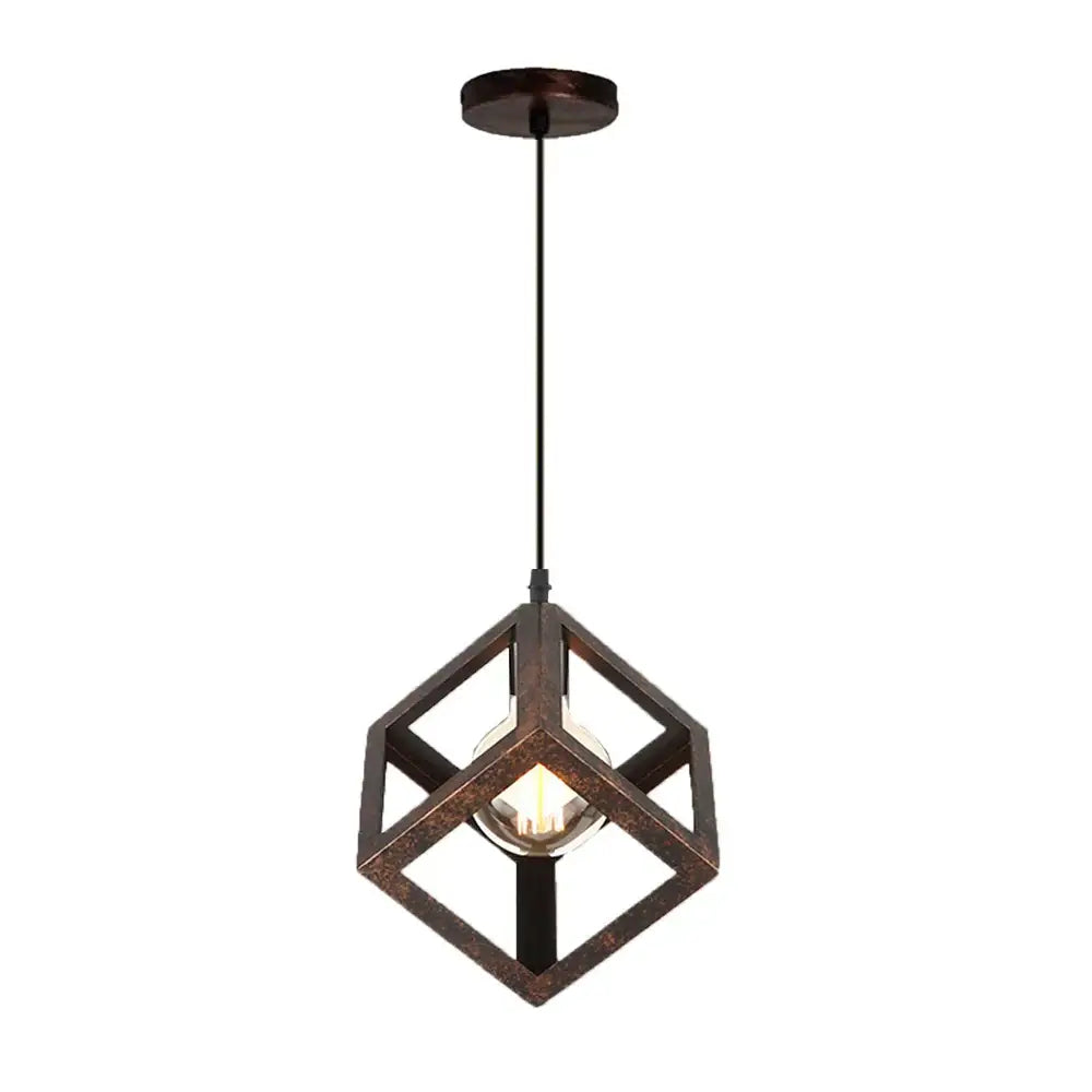 Modern black decorbites geometric led cube pendant kitchen light