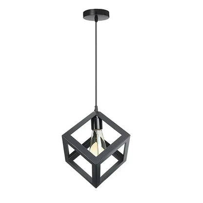 Modern black decorbites geometric led cube pendant kitchen light