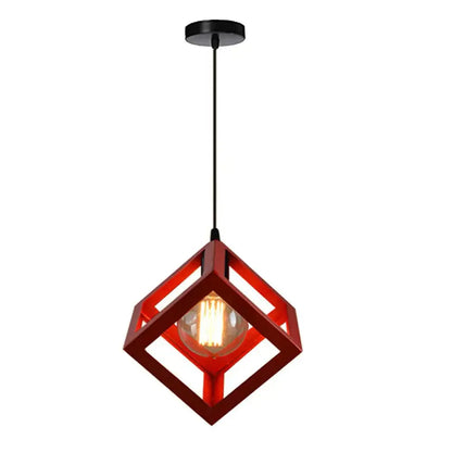 Modern black decorbites geometric led cube pendant kitchen light