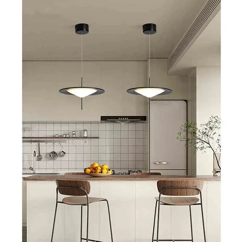 Modern black designer ufo chandelier living room pendant light