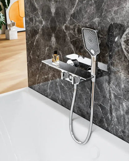 Modern black digital display shower mixer bathroom temperature panel