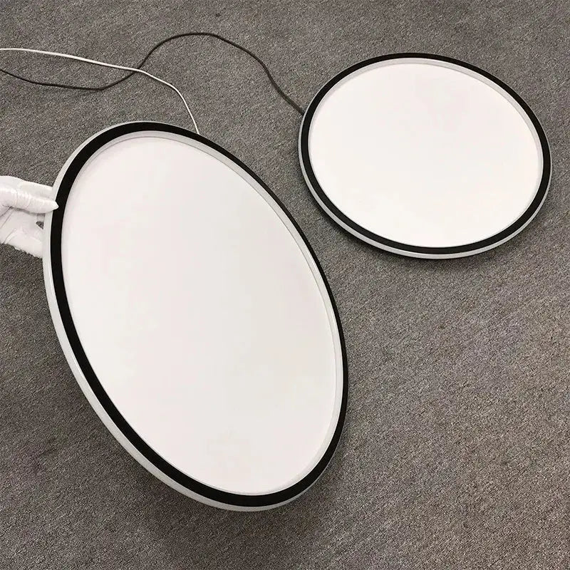 Modern black dimmable led ring ceiling light for living room