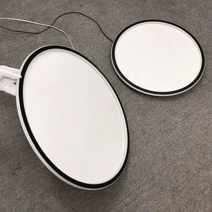 Modern black dimmable led ring ceiling light for living room